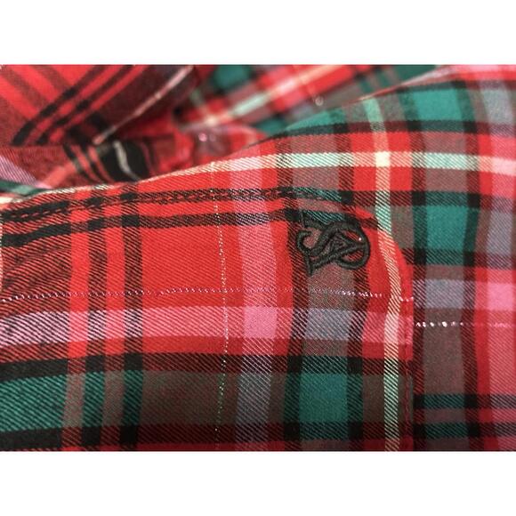 Victoria's Secret VS flannel short sleeve button-up pajama/sleep top Size XL - Picture 4 of 8